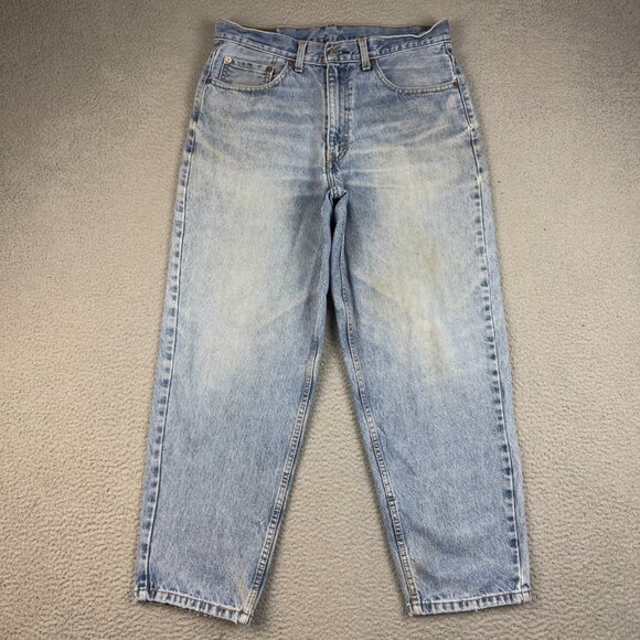 Levis 560 Jeans Mens 34x30 Blue Loose Relaxed Fit Tapered Leg Baggy Denim Pants - Picture 1 of 8